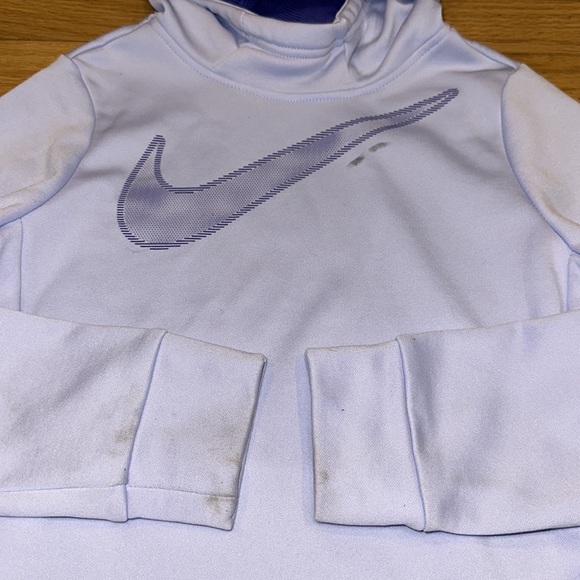 Nike Dri-Fit Purple Lavender Hoodie Performance Swoosh Girls Size Small 8-10 - Picture 4 of 7